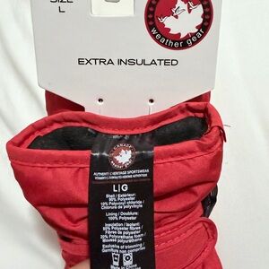 Canada Weather Gear Red Insulated Gloves - Large